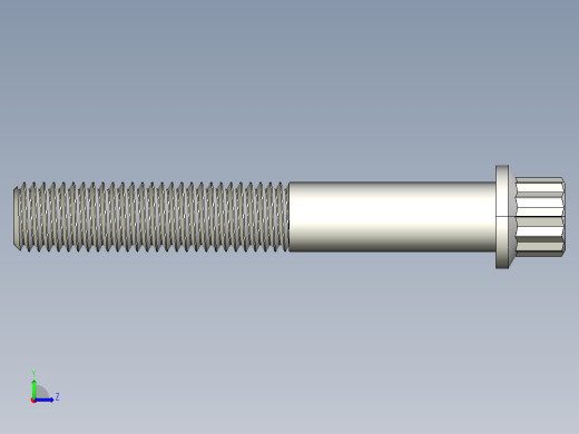 1_4in-28法兰头螺钉-1-4in-28 1.75long 12-point screws.IGS左视缩略图
