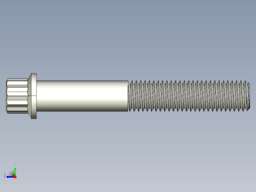 1_4in-28法兰头螺钉-1-4in-28 1.75long 12-point screws.IGS右视缩略图