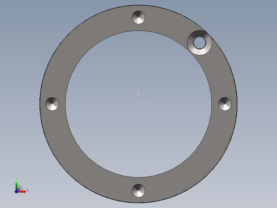 HB315带锁紧槽圆螺母100前视图