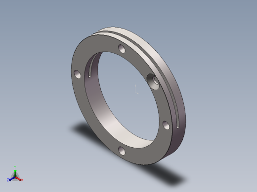 HB315带锁紧槽圆螺母100正等轴测缩略图