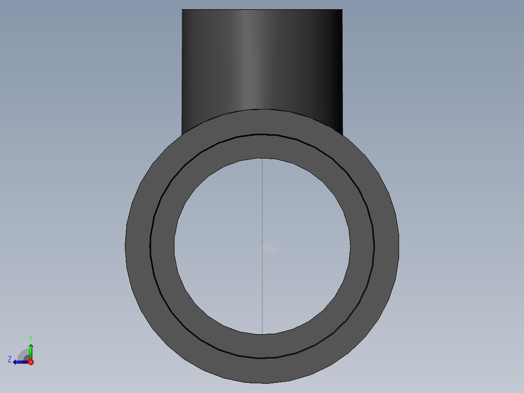PVC管件-1.5x0.75in R-Tee后视图