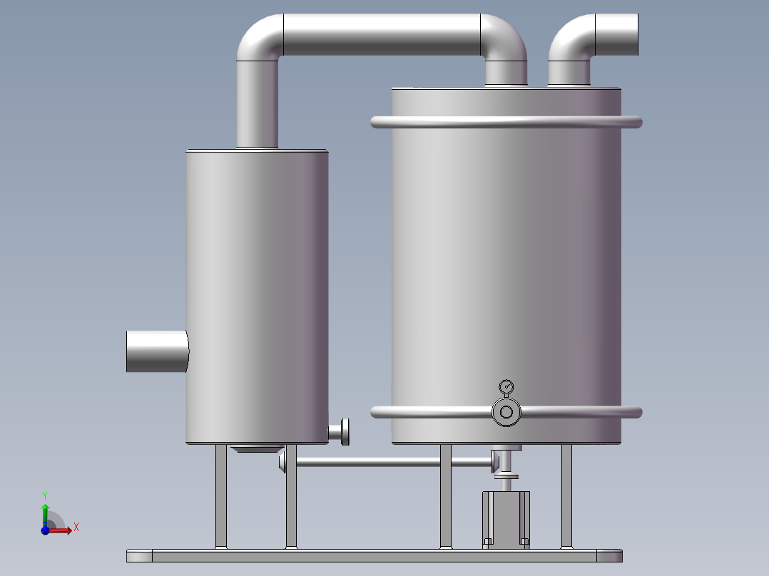 余热回收换热前视图