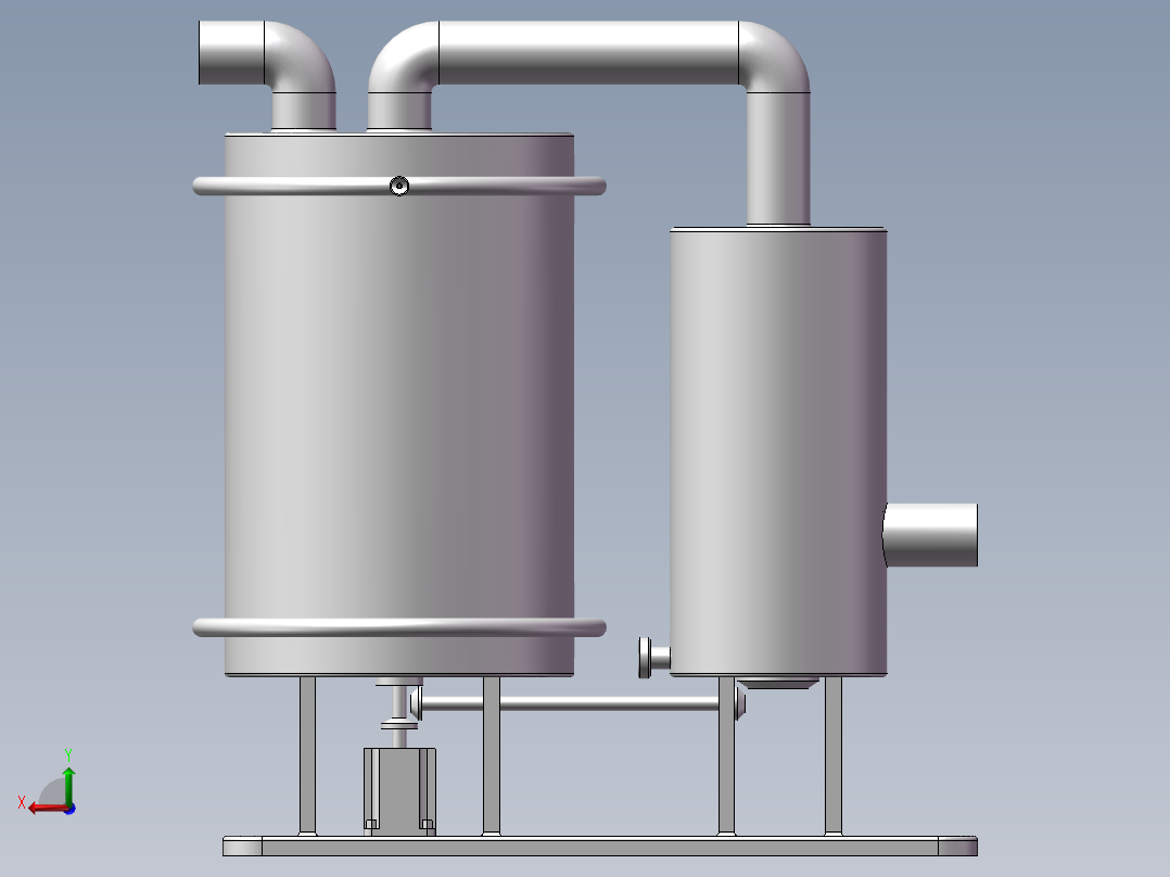 余热回收换热后视图