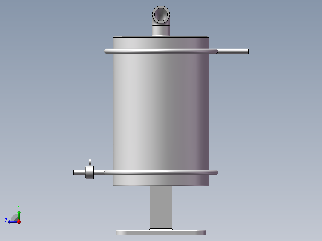余热回收换热右视图