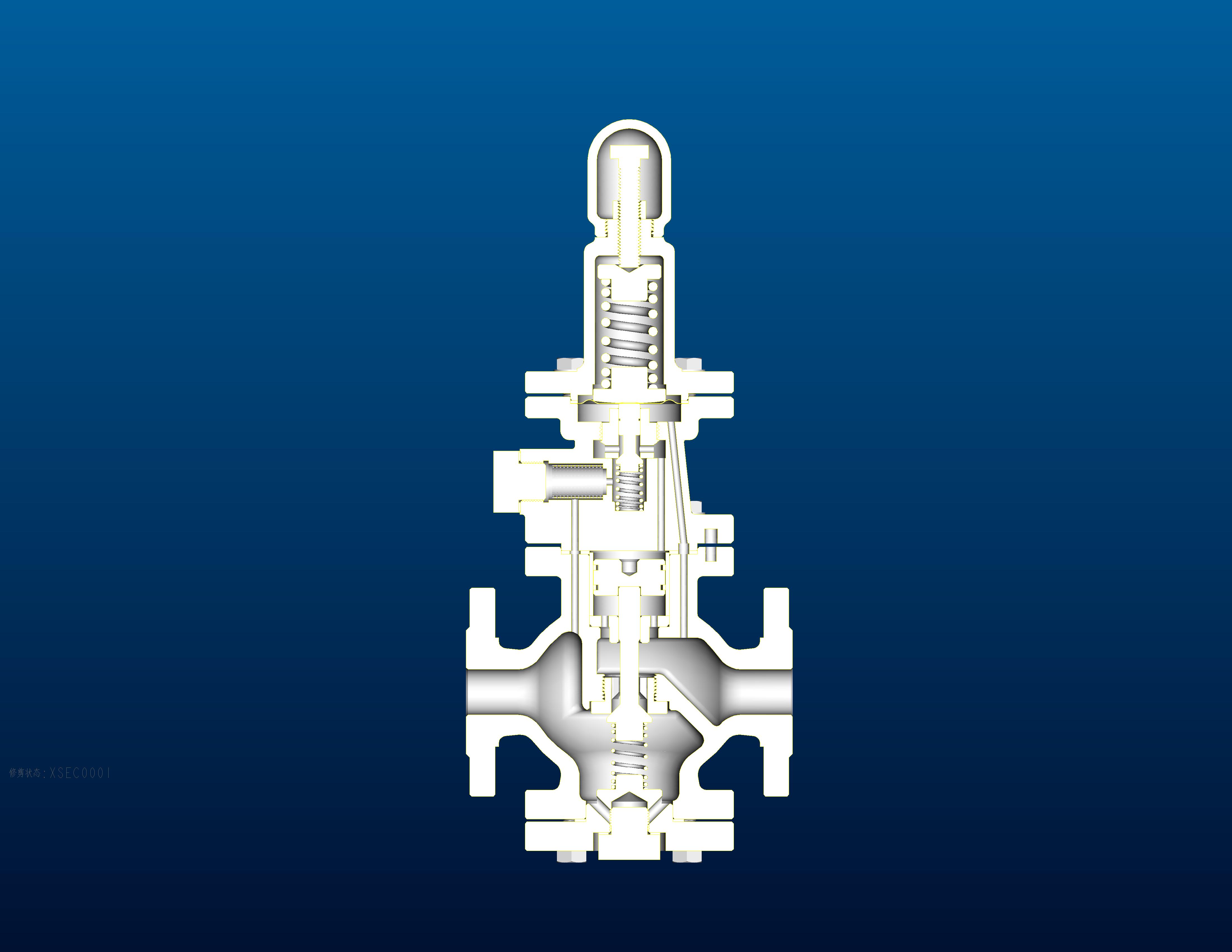 先导活塞式减压阀proe三维=160025==15