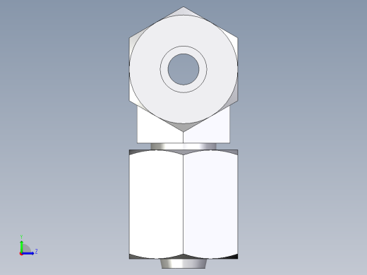 卡套式工业通用硬管接头EO_Swivel_nut_branch_tee_ET06L71左视缩略图
