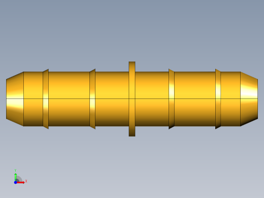 工业通用螺蚊管倒齿式工业硬管接头Union 22-4前视缩略图