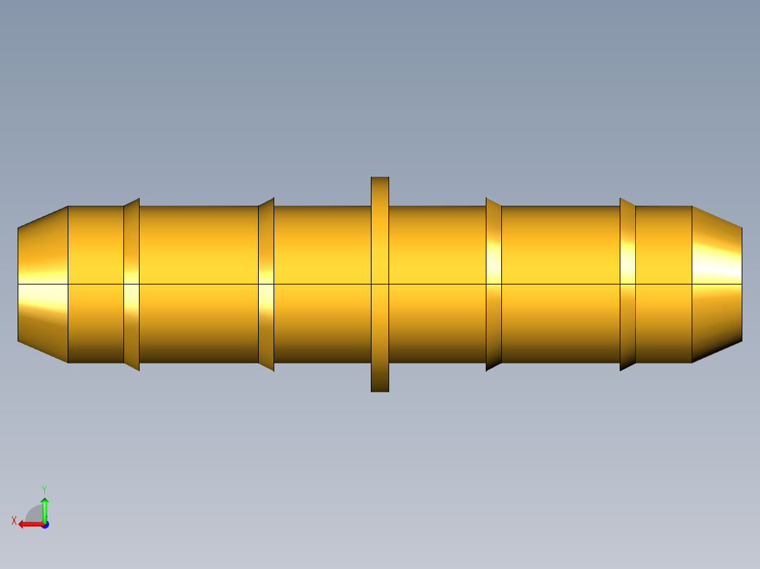 工业通用螺蚊管倒齿式工业硬管接头Union 22-4后视图