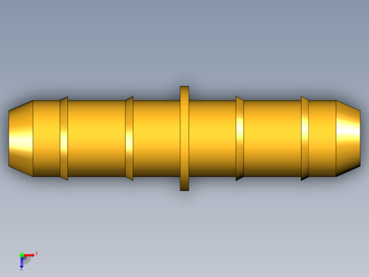 工业通用螺蚊管倒齿式工业硬管接头Union 22-4俯视缩略图