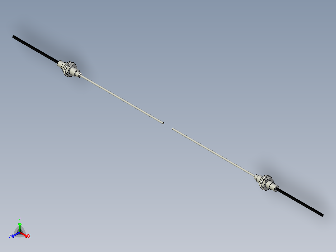 光纤元件对射型FT-D610-L正等轴测图