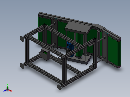 SMT后端高度可调节斜坡皮带线3D图纸