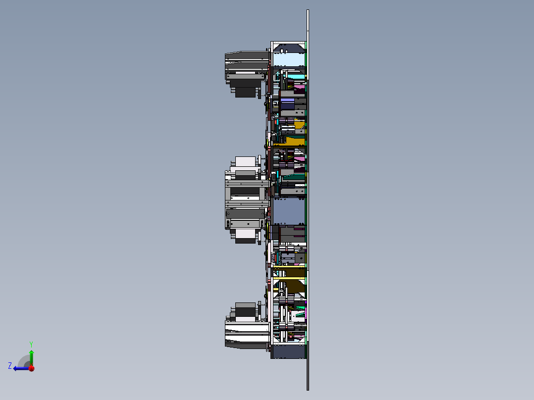 电池自动点焊机右视图