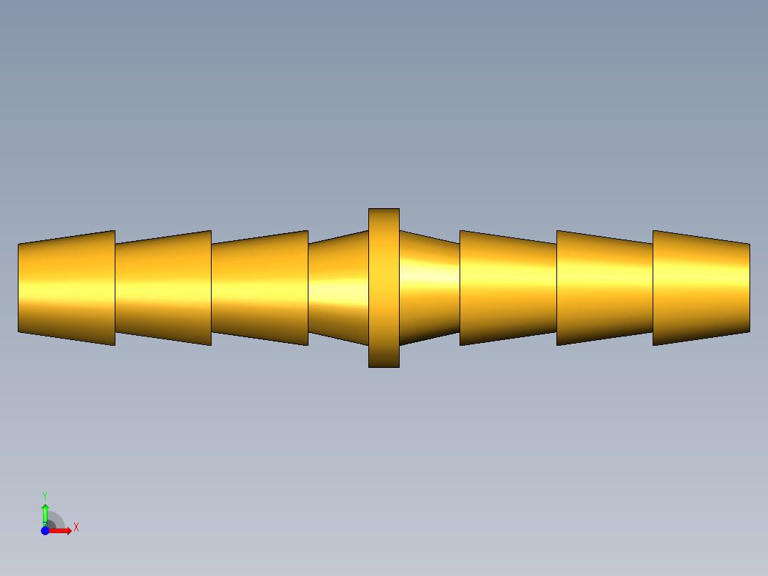 倒齿式工业管接头Hose Mender 122HB-3前视图