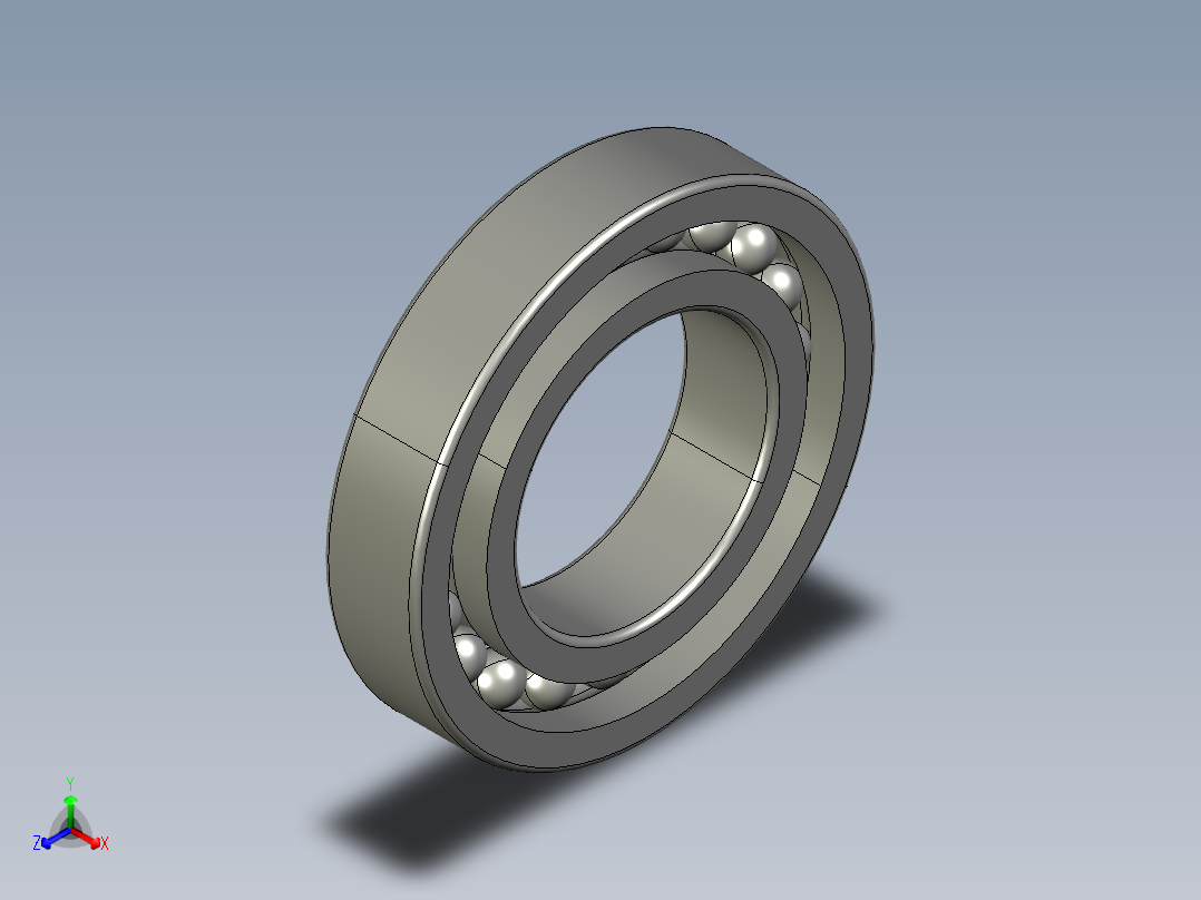 深沟球轴承6212正等轴测图
