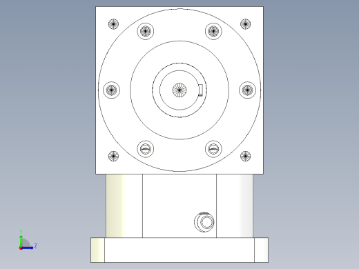换向器PW170双轴-1 35-114.3-200-M12.stp左视缩略图