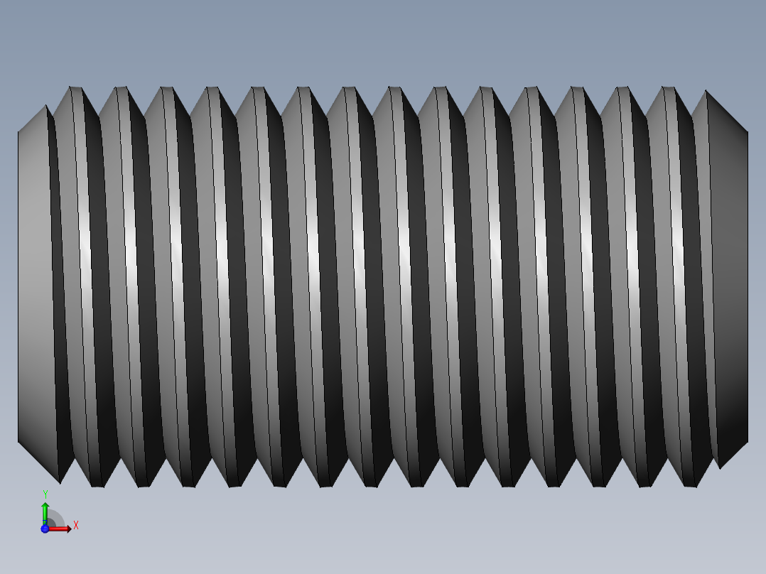 DIN 913-ISO 4026 固定螺钉-M22 L=40.SLDPRT前视图