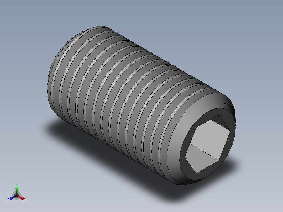DIN 913-ISO 4026 固定螺钉-M22 L=40.SLDPRT正等轴测图