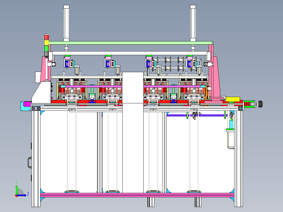 湿巾纸包装袋椭圆型盖贴合设备x_t左视图