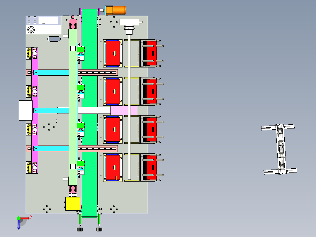湿巾纸包装袋椭圆型盖贴合设备x_t俯视图