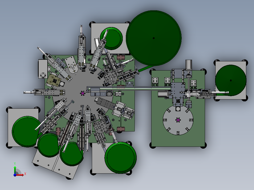 全自动端子装配机（sw14可编辑+工程图）前视图