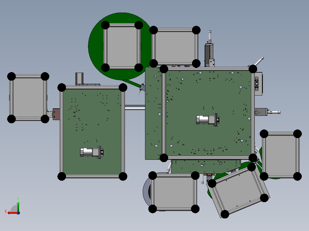 全自动端子装配机（sw14可编辑+工程图）后视图