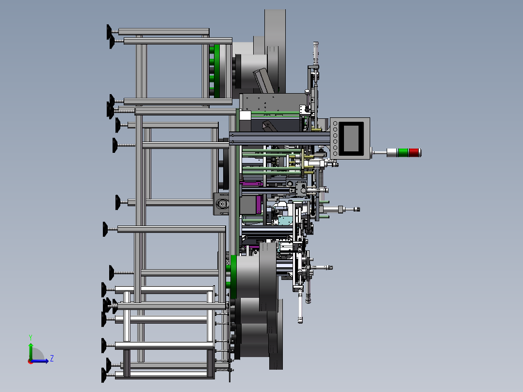 全自动端子装配机（sw14可编辑+工程图）左视图