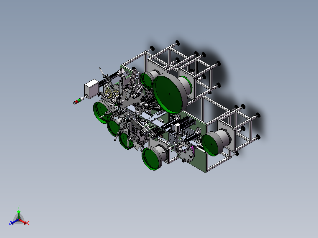全自动端子装配机（sw14可编辑+工程图）正等轴测图