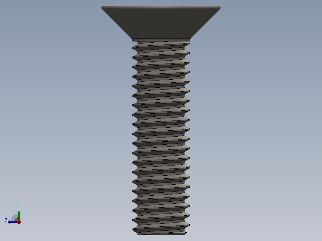 Screw_ISO_10642_M3x12_A2.SLDPRT右视图