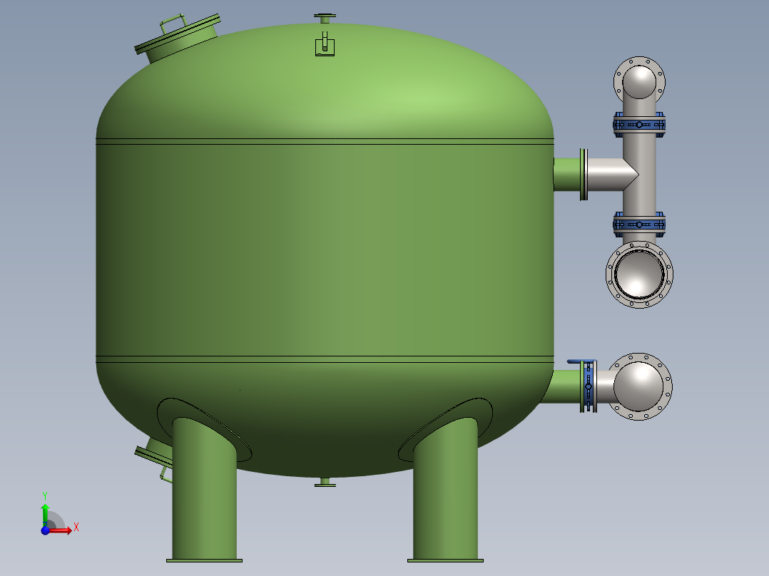 砂滤器、砂滤系统前视图