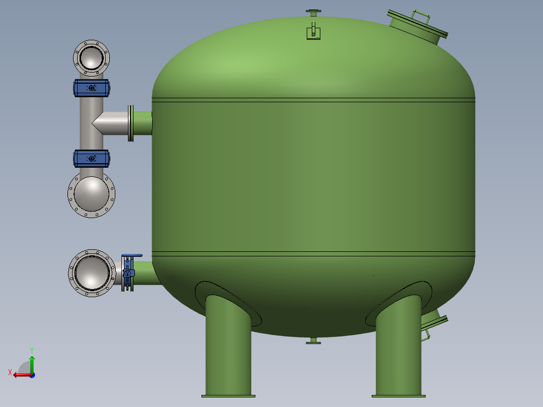 砂滤器、砂滤系统后视图