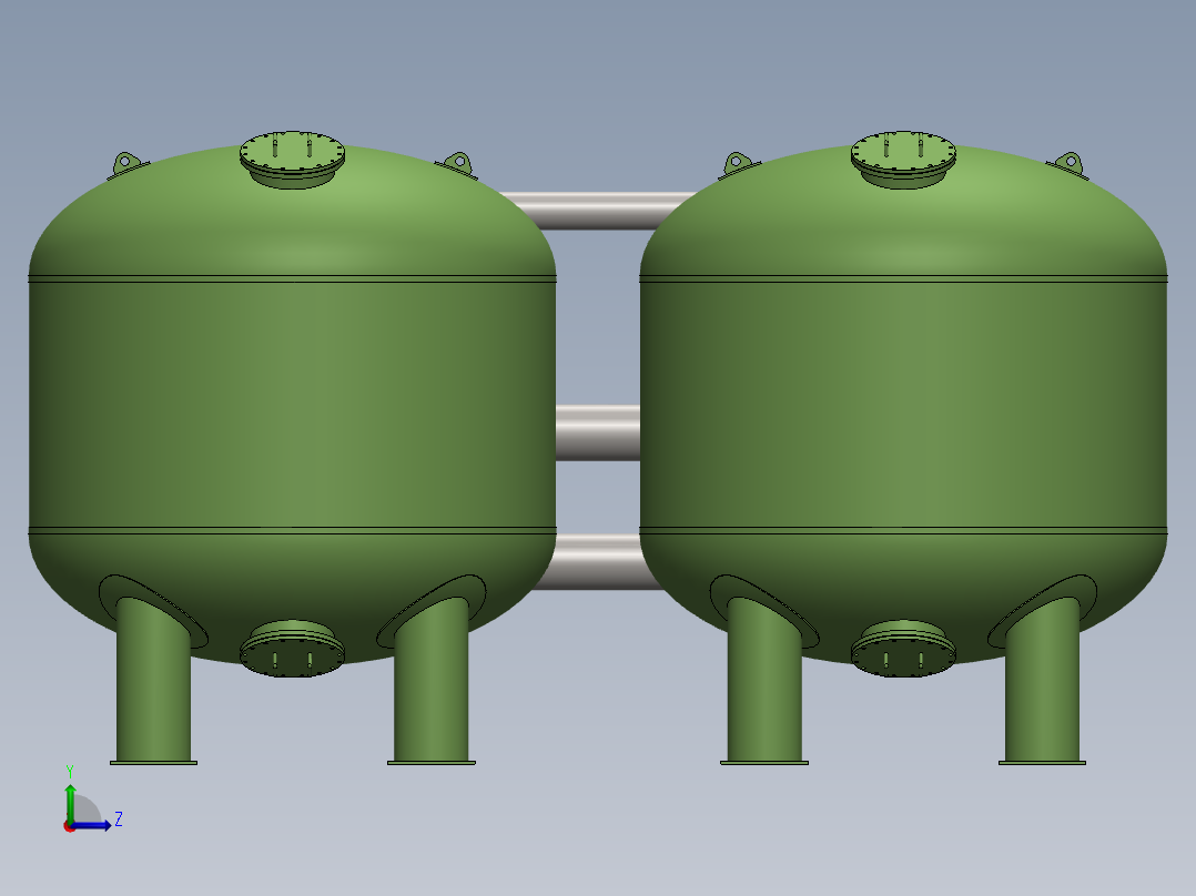 砂滤器、砂滤系统左视图