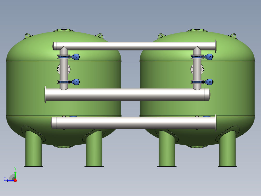 砂滤器、砂滤系统右视图