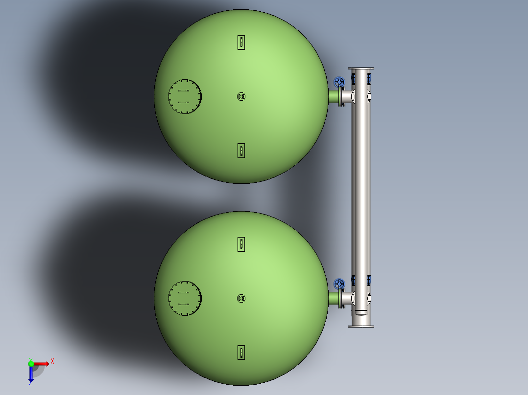 砂滤器、砂滤系统俯视图