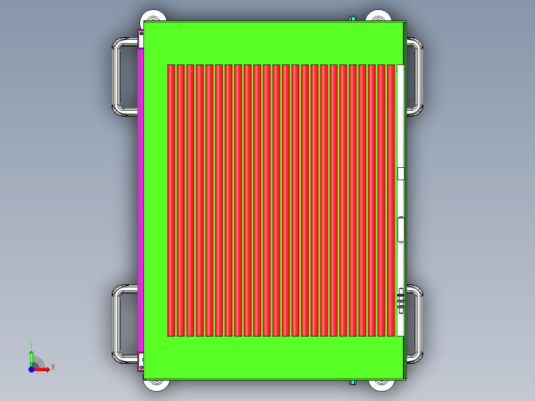 圆棒排料放置工装前视图