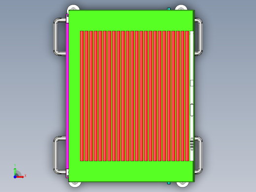 圆棒排料放置工装前视缩略图