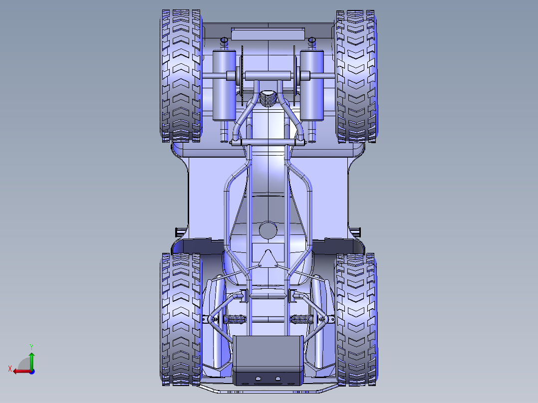 四轮全地形车后视图