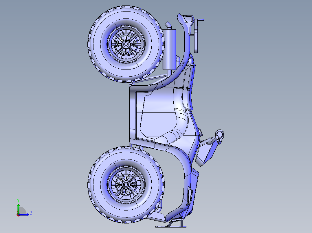 四轮全地形车左视图