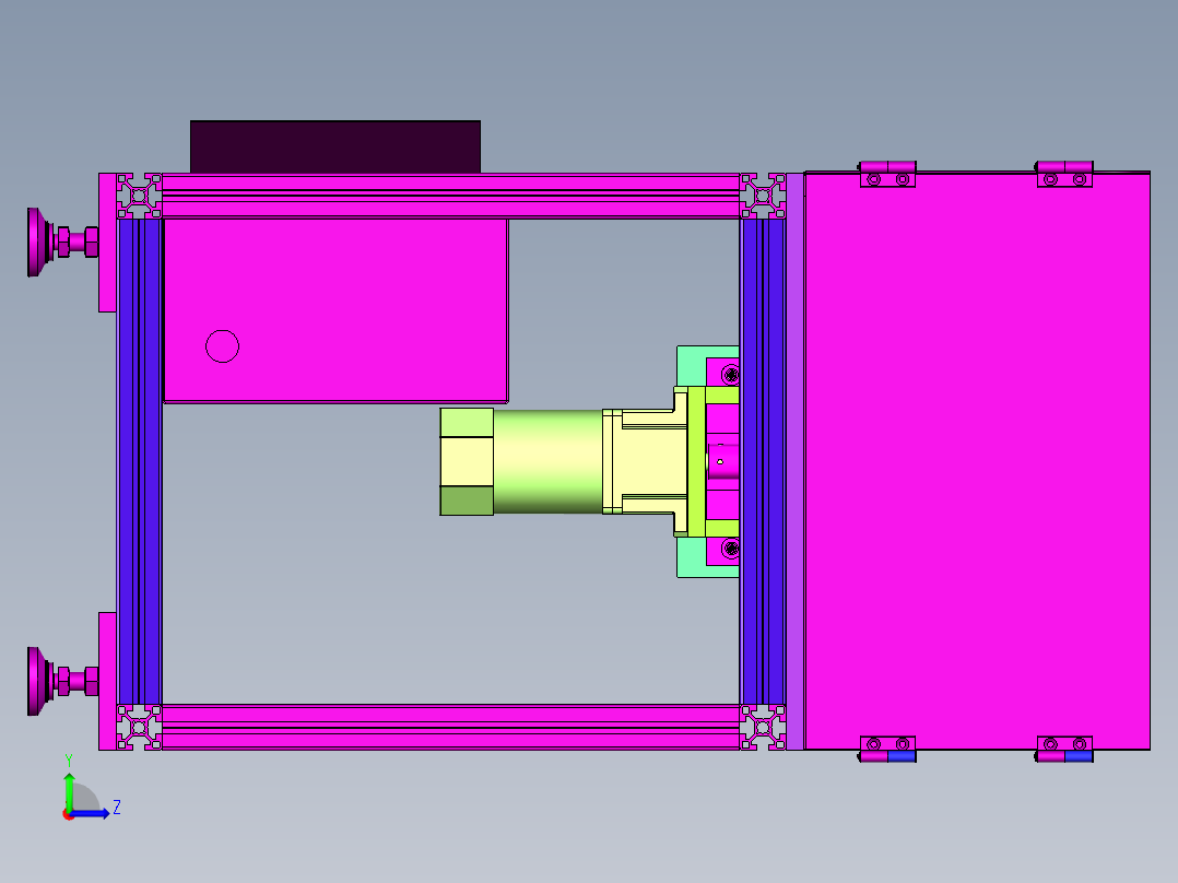 线包滚线设备左视图