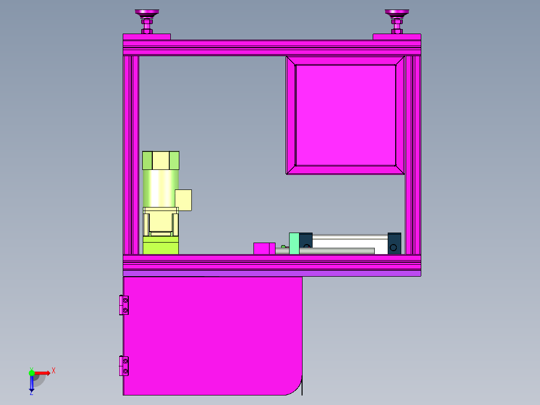 线包滚线设备俯视图