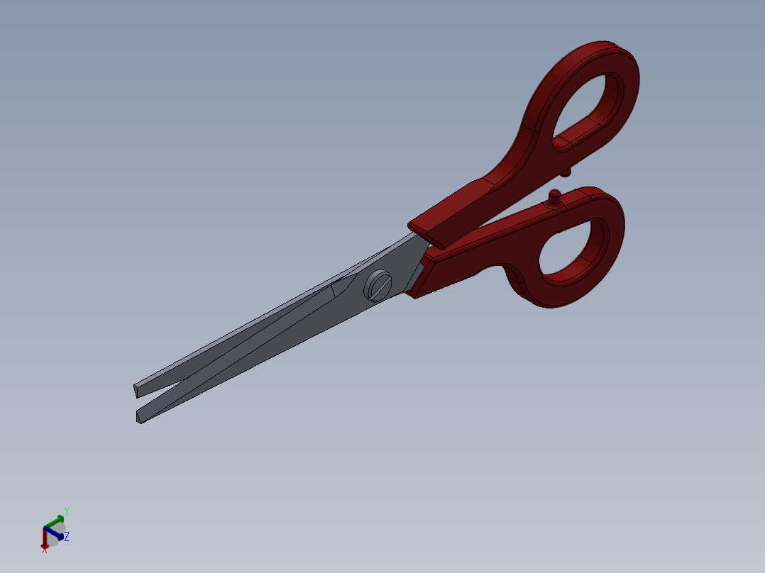 对称剪刀正等轴测图