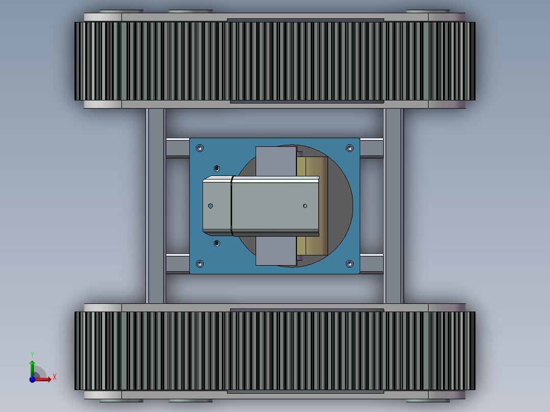 煤矿井下巡检机器人运动仿真加有限元分析图纸前视图