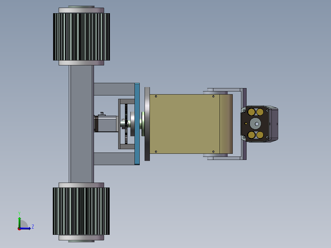 煤矿井下巡检机器人运动仿真加有限元分析图纸左视图