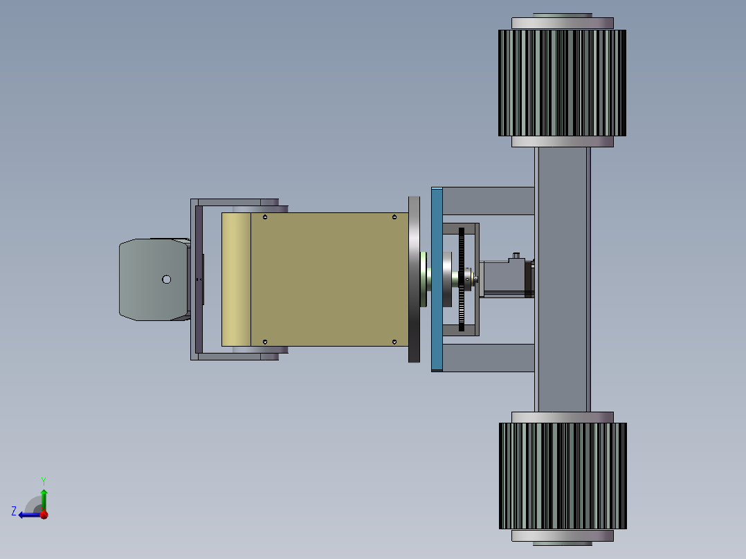 煤矿井下巡检机器人运动仿真加有限元分析图纸右视图