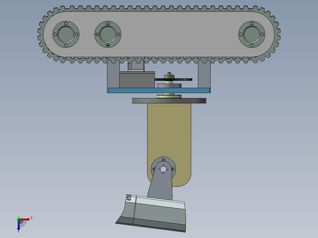 煤矿井下巡检机器人运动仿真加有限元分析图纸俯视图