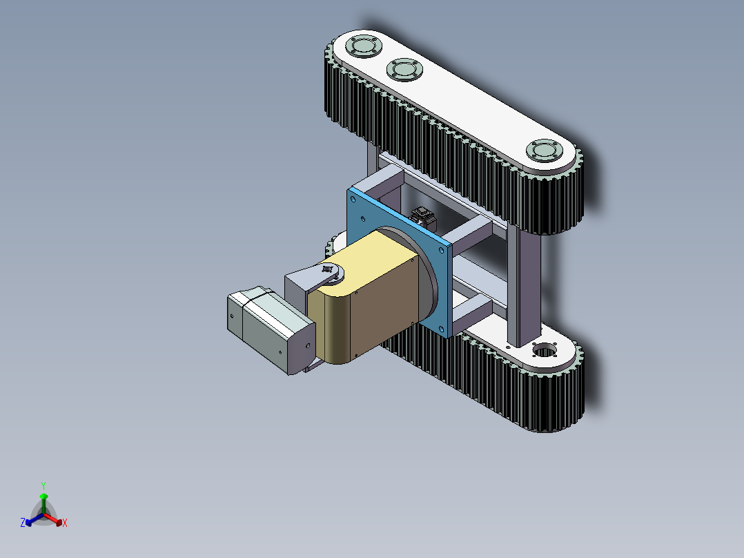 煤矿井下巡检机器人运动仿真加有限元分析图纸正等轴测图