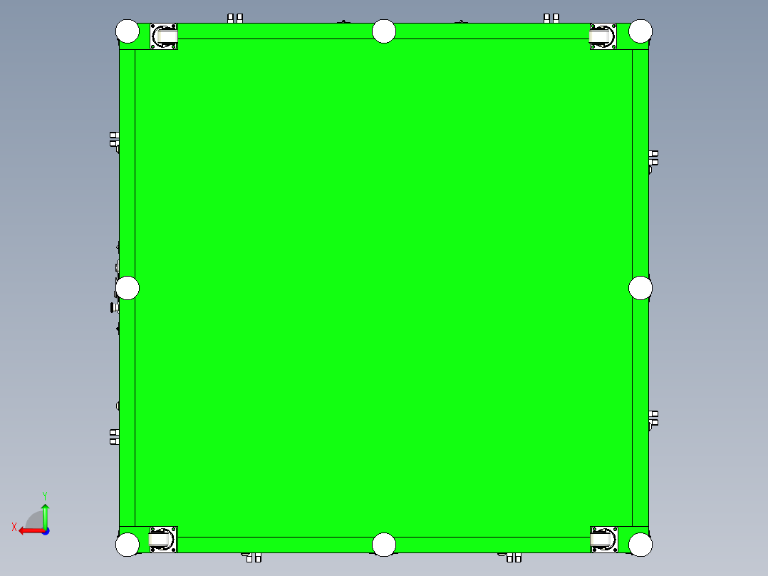 大型亚克力板封闭工作房设计后视图