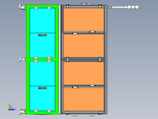 大型亚克力板封闭工作房设计左视缩略图