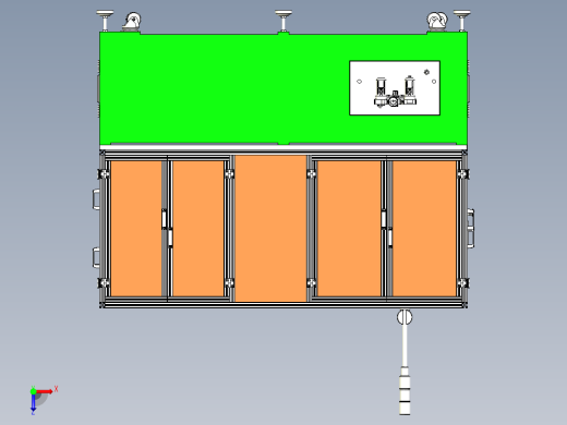 大型亚克力板封闭工作房设计俯视缩略图