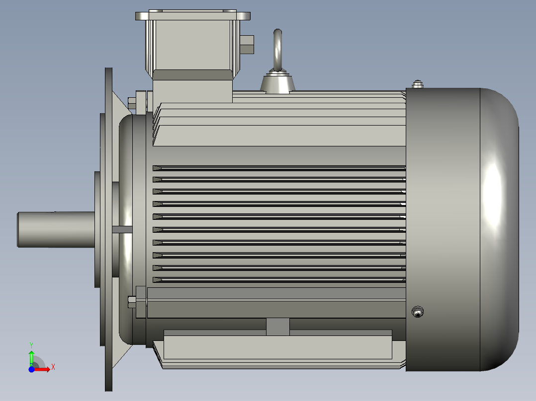 机座不带底脚端盖有凸缘(TK)100L(成品)前视图