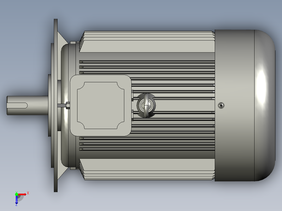 机座不带底脚端盖有凸缘(TK)100L(成品)俯视图